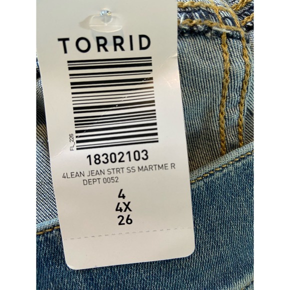 Torrid Feel the Fit Lean Jeans - Size 4R (26x28) wom317 - Picture 9 of 10